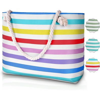 Große Wasserdichte Strandtasche XXL Damen Beach Tote Schultertasche