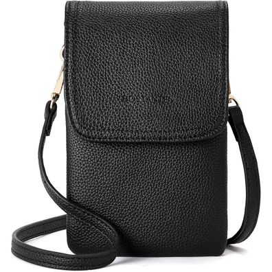 Bostanten Handy Umhängetasche PU Leder Damen Designer Schwarz
