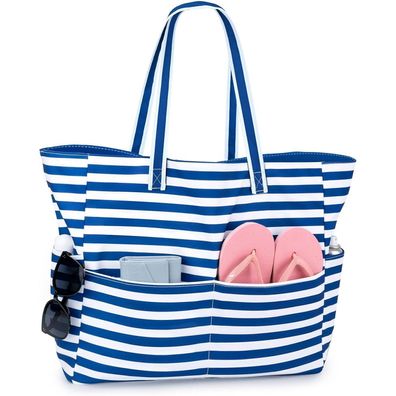 Strandtasche XXL Familie Reißverschluss Damen Badetasche Beach Bag