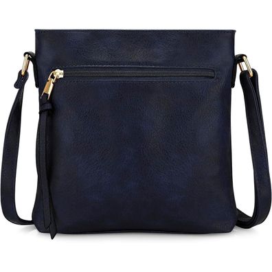 DOB SECHS Damen Umhängetasche aus weichem PU-Leder, Crossbody-Tasche mit