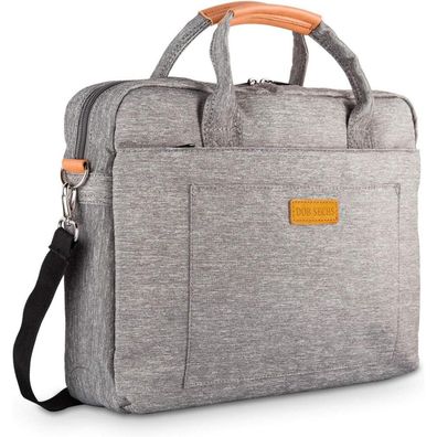 DOB SECHS 17.3 Zoll Laptoptasche Aktentasche Tragetasche Schultertasche Grau