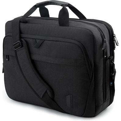 17,3 Zoll Laptoptasche Bagsmart Erweiterbare Aktentasche Schwarz Business