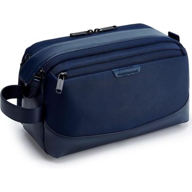 Herren Kulturbeutel Leder Reise Organizer Dopp Kit Marineblau