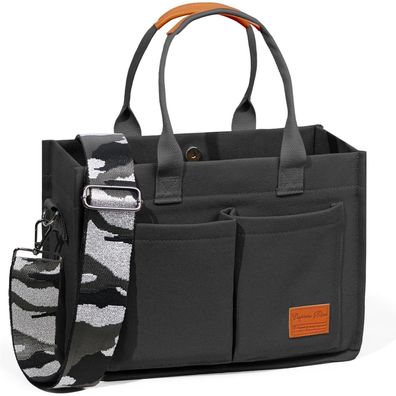 Große Captain Blues Canvas Tasche Damen Tote Bag Multifunktional mit Fächern