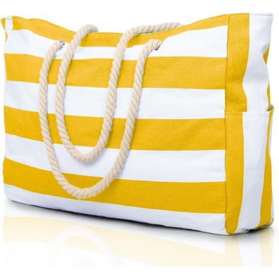 Oscaurt Strandtasche XXL - Faltbare Tote Bag Knallgelb