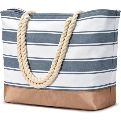 oscaurt Strandtasche Tote Bag mit Reißverschluss, Große Wasserdichte Shopper