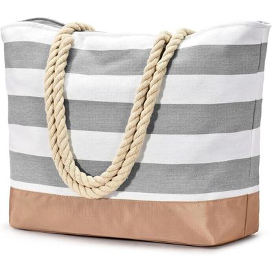 Oscaurt Strandtasche Tote Bag Reißverschluss Groß Badetasche Geschenke
