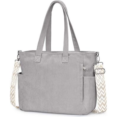 Damen Cord Umhängetasche Shopper groß Tote Bag Crossbody Beuteltasche