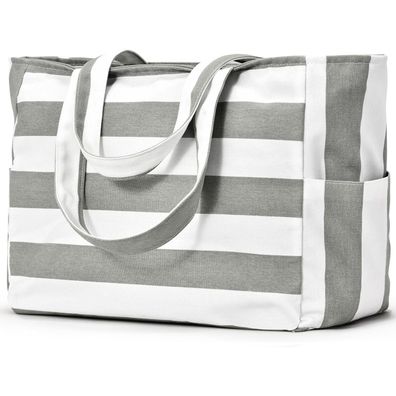 Große Strandtasche Canvas Damen Handtasche XXL Reisetasche Henkeltasche