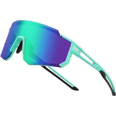 Sonnenbrille Blau Schwarz Dot Rahmen Schwarz Temple Revo Blau Linse