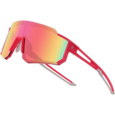 Sonnenbrille Polarisierte Rosa Rahmen Weiß Rosa Temple Revo Rosa Linse