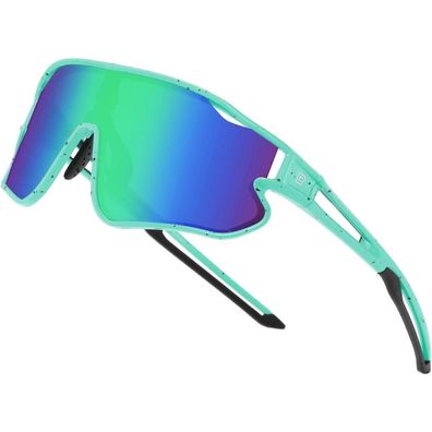 Sonnenbrille Kinder Jugend UV400 Cyan Malerei Rahmen Revo Blau Linse