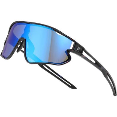 Sonnenbrille Kinder Jugend Schwarz Painting Rahmen Revo Blau Linse