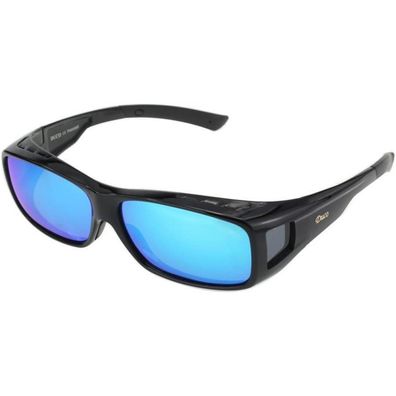 Sonnenbrille Fit Over Polarisiert UV400 Überbrille L schwarz Revo Blau