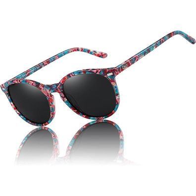Sonnenbrille Damen retro polarisiert UV400 Acetatrahmen leicht