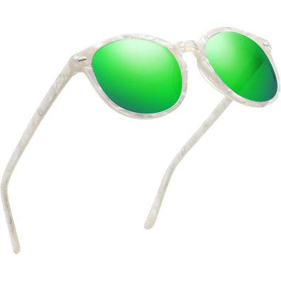 Sonnenbrille Damen Retro polarisiert UV400 Acetat Rahmen