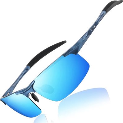 Sonnenbrille Herren polarisierte UV400 Blau Rahmen Mercury Blau Linse