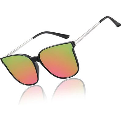 Sonnenbrille Damen polarisiert UV400 vintage rund Metallrahmen