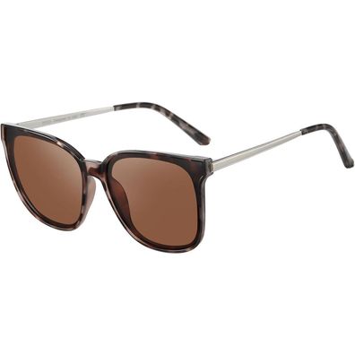 Sonnenbrille Damen polarisiert UV400 runder Metallrahmen vintage