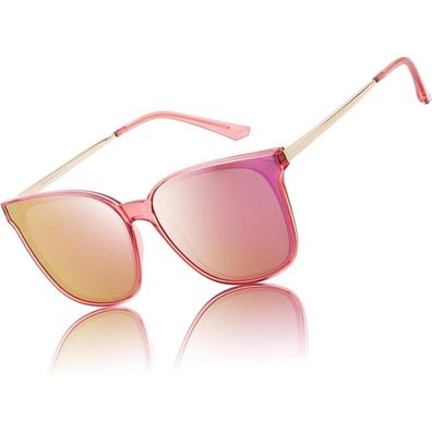 Sonnenbrille Damen polarisiert UV400 runder Metallrahmen vintage