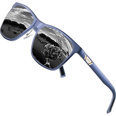 Sonnenbrille polarisiert UV400 Al-Mg Metallrahmen retro unisex