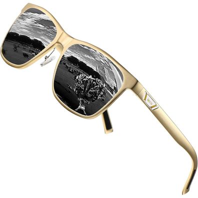 Sonnenbrille polarisiert UV400 Metallrahmen Retro Unisex