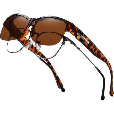 Überbrille polarisiert Herren Damen Fitover 8960 Tortoise