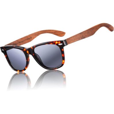 Sonnenbrille polarisiert UV400 Walnussbügel Herren