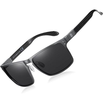 Sonnenbrille Herren polarisiert verspiegelt Carbonfaser UV400