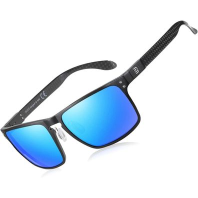 Sonnenbrille Herren polarisiert UV400 Kohlefaser Bügel verspiegelt