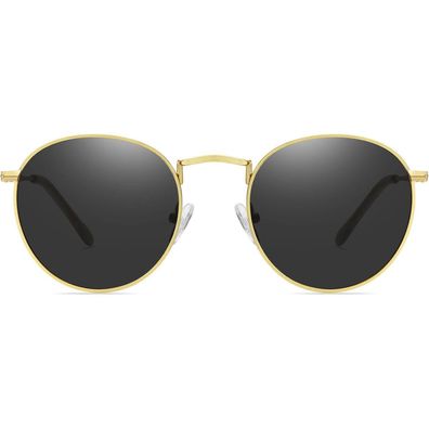 Sonnenbrille rund polarisierte UV400 Vintage unisex