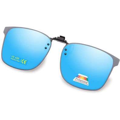 Sonnenbrille Polarisierte Clip On UV400 Unisex Blau 47mm*62mm