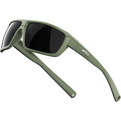 Sonnenbrille Herren Polarisierte M Grün+grau Non-verspiegelt