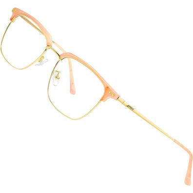 Computerbrille Blaulichtfilter Unisex Gaming UV M Pink+gold-bl8001