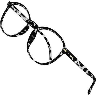 ATTCL Unisex Blaulichtfilter Brille ohne Sehstärke - Marmor Optik, UV-Schutz, gegen