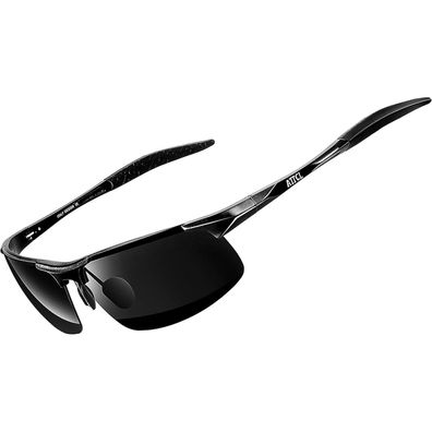 Sonnenbrille Schwarzer Rahmen Schwarze Linse (Nicht Verspiegelt)