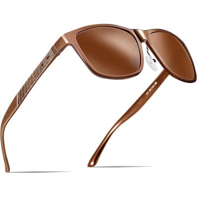 Sonnenbrille Herren polarisierte Al Mg M 8587-braun Non-verspiegelt