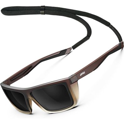 Sonnenbrille Herren Sport 1124-bronze+schwarz Nicht Verspiegelt