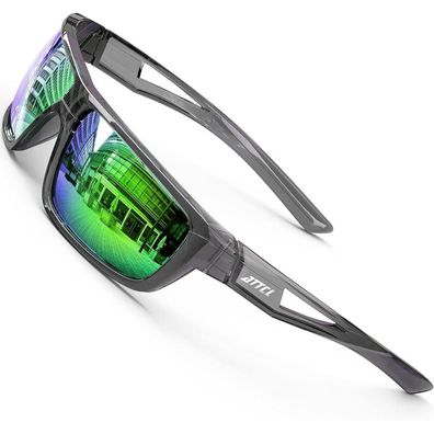 Sonnenbrille Herren J2021-transparent Grün Verspiegelt