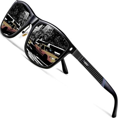 Sonnenbrille Schwarzer Rahmen+schwarzes Objektiv Nicht Gespiegelt