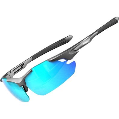 ATTCL Herren Sonnenbrille Polarisierte Sportbrille Ultraleicht UV-Schutz UV400 CAT 3