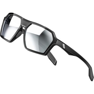 Sonnenbrille Herren Polarisierte Schwarz+silber Verspiegelt