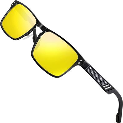 Sonnenbrille Polarisierte Herren AlMg Metall Nachtfahrbrille-6500