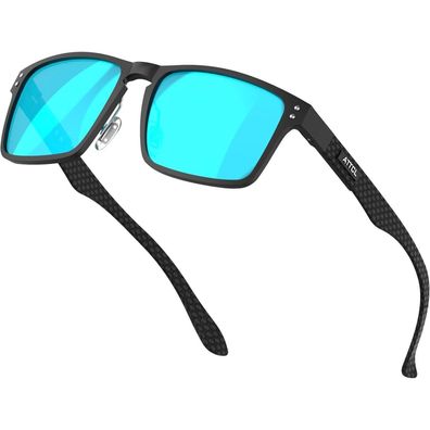 Sonnenbrille Herren polarisierte Metallrahmen UV400 Blau