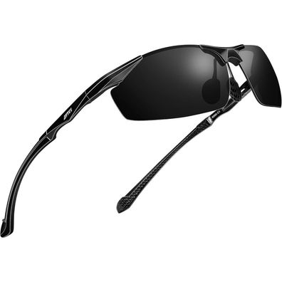 Sonnenbrille Polarisierte Herren UV 8585-schwarz Non Verspiegelt