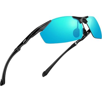 Sonnenbrille Herren Polarisierte UV Schutz 8585-blau Verspiegelt