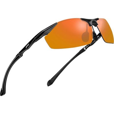 Sonnenbrille Herren polarisierte UV Schutz 8585-rot Verspiegelt