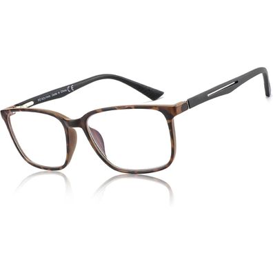 Brille Blaulichtfilter Lesebrille Herren eckig Türkis 2.5 x