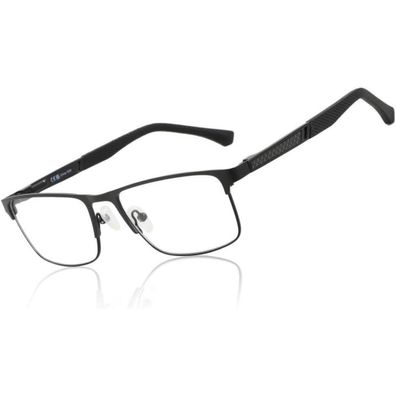 Lesebrille Herren Blaulichtfilter Computerbrille Schwarz 0.0 x