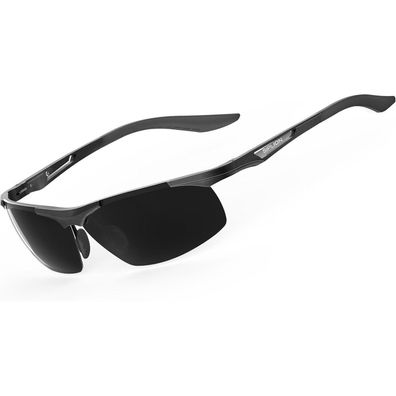 Sportbrille Herren Polarisierte 8729 Schwarz Non-verspiegelt Linsen